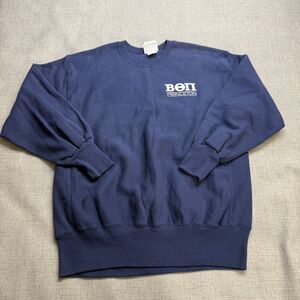 Vintage 90s Lee Cross Grain Sweatshirt Men's XL Navy Bon Princeton Made in USA